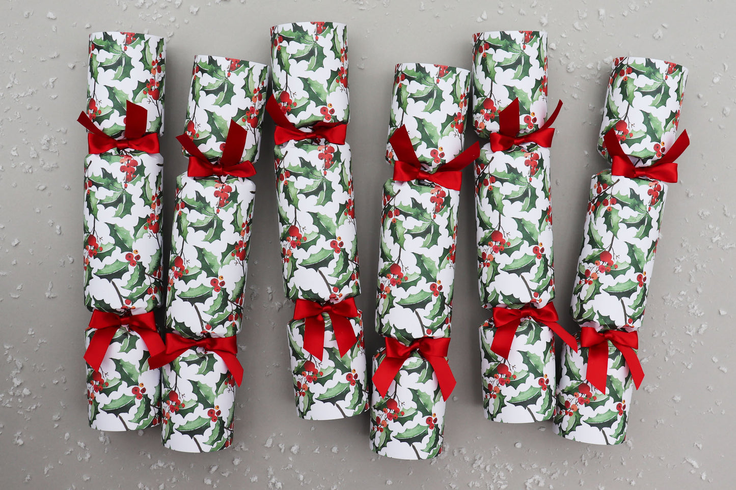 luxury holly christmas crackers