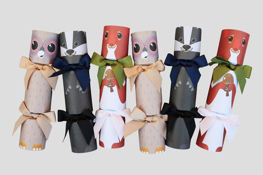 10" FOREST FRIENDS CHRISTMAS CRACKERS (36)